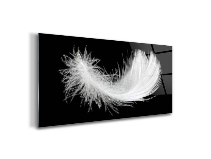 Tulup Glasbild 100x50 cm Moderne Kunst, Schwarz, Glas, 100x50 cm, Bilder & Rahmen, Bilder, Glasbilder