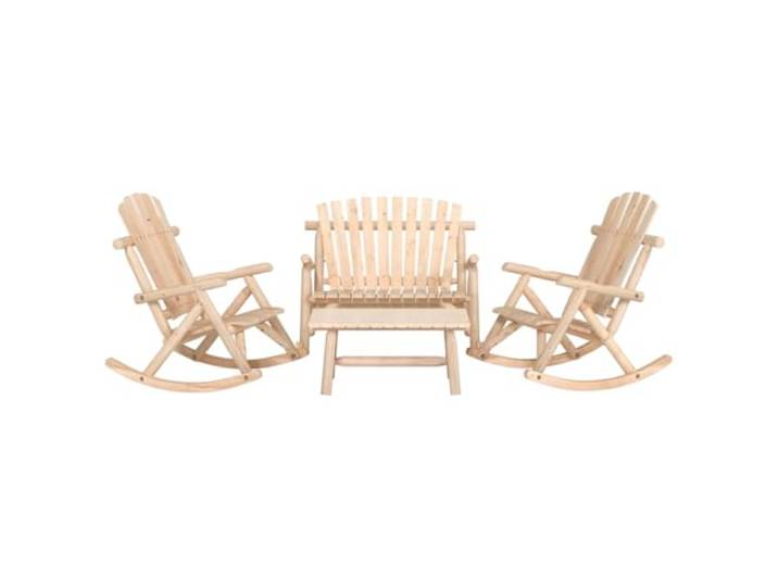 vidaXL 4-delige Loungeset massief vurenhout