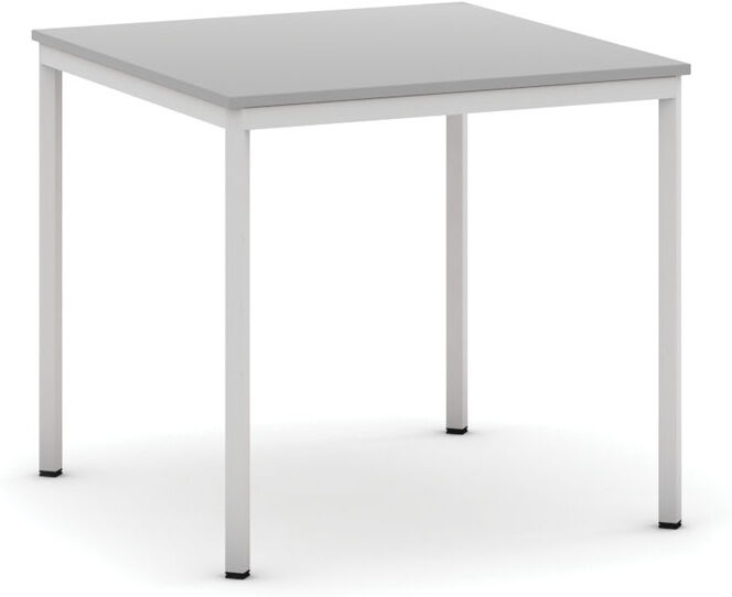 B2B Partner Esstisch BASIC, 80x80 cm, graues Metallgestell, grau