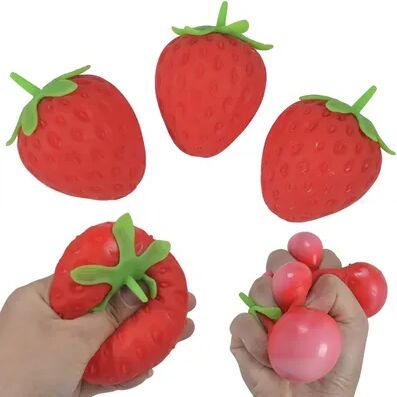 Inspire Daily Merch Fruit Stress Reliever Ball, Strawberry Squeeze Music Simulation Toy For Children Fruit Stress Reliever Ball, Strawberry Squeeze Music Simulation Toy For Children