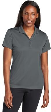 Sport-Tek LST725 Women's PosiCharge Re-Compete Polo Shirt in Iron Grey size 4XL   Polyester