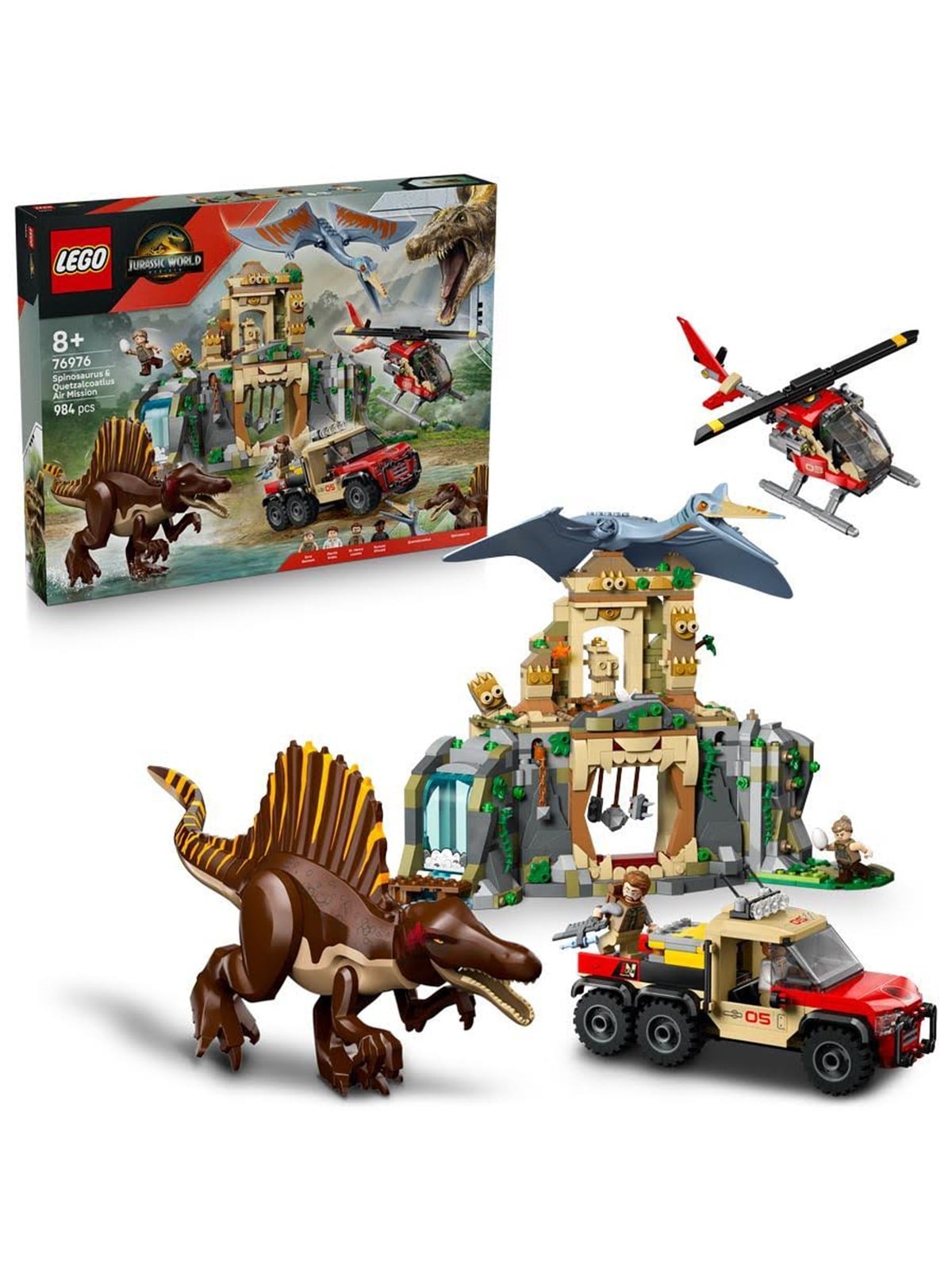 LEGO Jurassic World 76976 Spinosaurier & Quetzalcoatlus: Hubschrauber-Einsatz