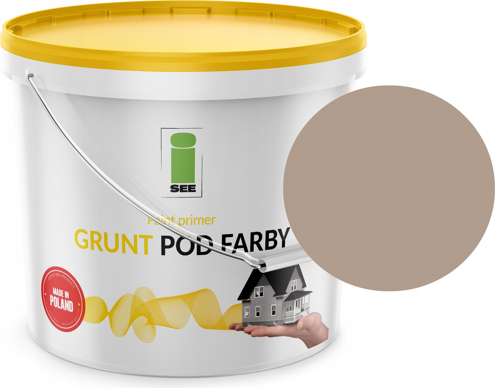 I SEE Grondverf voor siliconen gevelverf, beige-parelmoerbruin, 10 liter