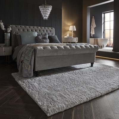 Hochflor-Teppich FLAIR RUGS "Feather", grau, B:120cm H:40mm L:170cm, Kunstfaser, Teppiche