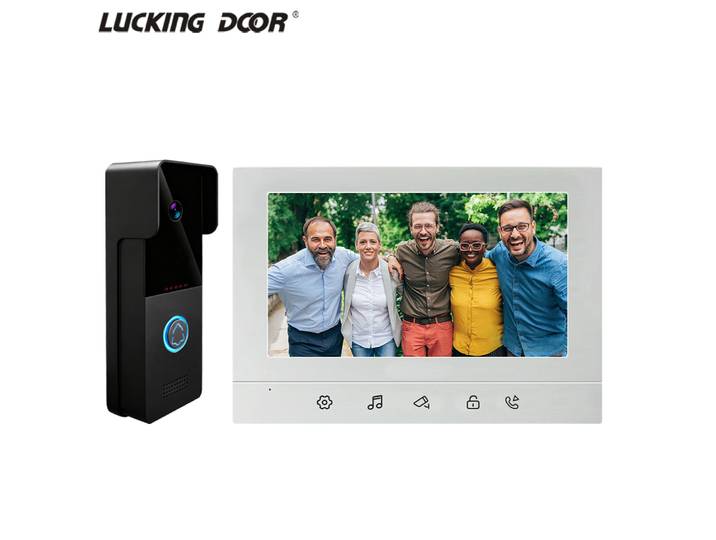 M73T 7 pouces moniteur système d'interphone vidéo visuel interphone caméra vidéo sonnette porte téléphone Kits pour maison IP Villa appartement