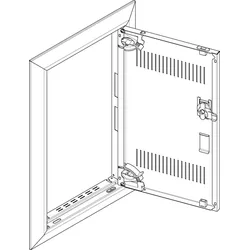 ABN GBRU13TL Blendrahmen + Tür mit Lüftungsschlitz 1x3 für UP-Feldverteiler, 1x3-reihig