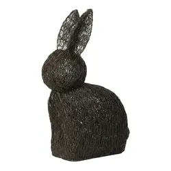 Deko Hasenfigur aus Metall FELIX Schwarz Höhe 55 cm