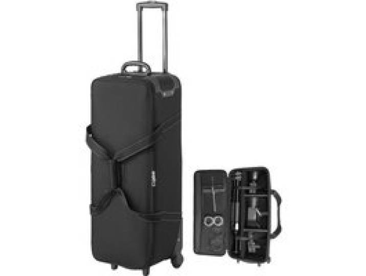 VEVOR Valise à roulettes pour équipement de studio, 91x30x35,5 cm, sac transport pour appareil photo, avec roulettes, sangles, compartiment rembourré, poignée, pour pied éclairage, trépied, télescope
