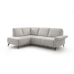 sit & more Ecksofa Encanto Stoff Silber