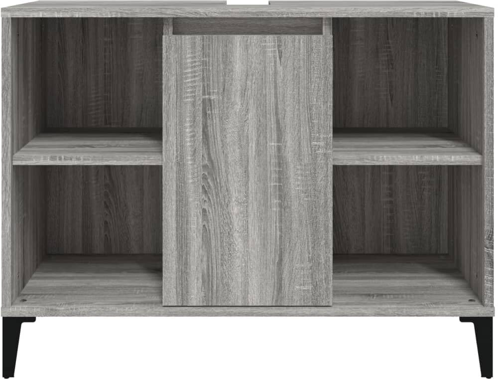 Latitude Run Skagway Freestanding Bathroom Cabinet Grey Sonoma 60cm H X 80cm W X 33cm D