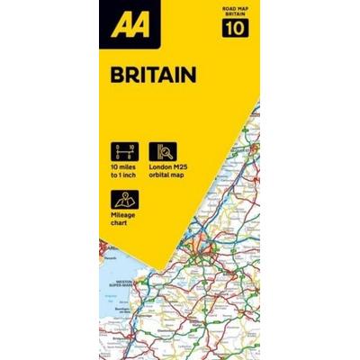 10 Britain, Karte von , Automobil Association, 978-0-7495-8473-3