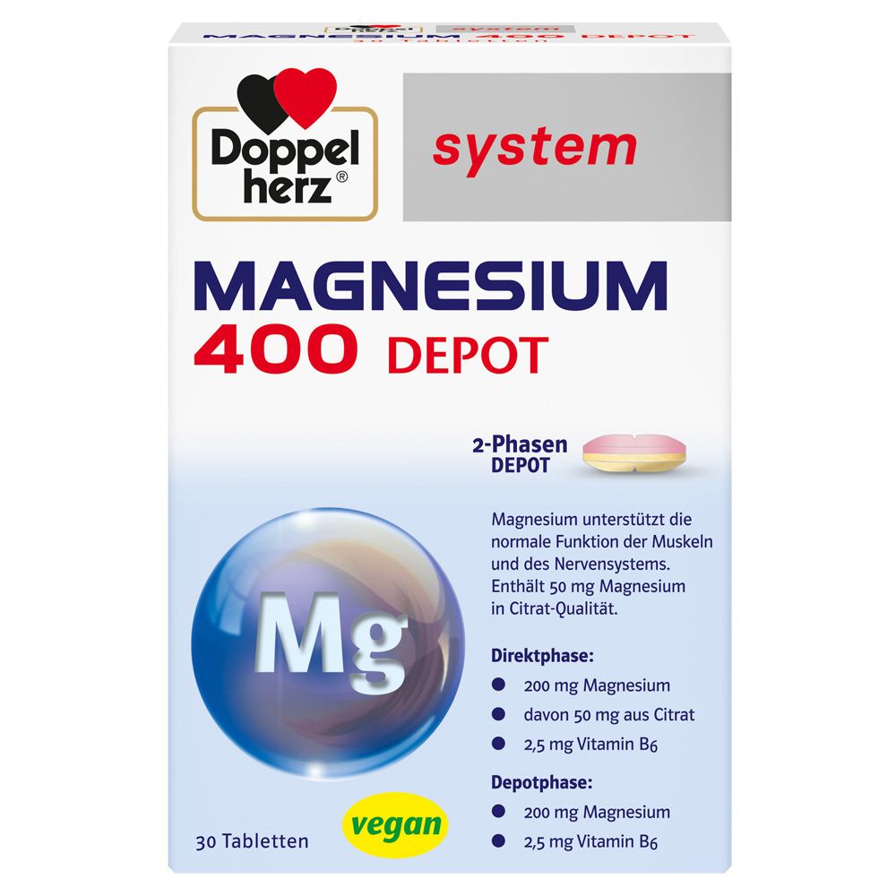 Doppelherz Magnesium 400 Depot system Tabletten 30 St