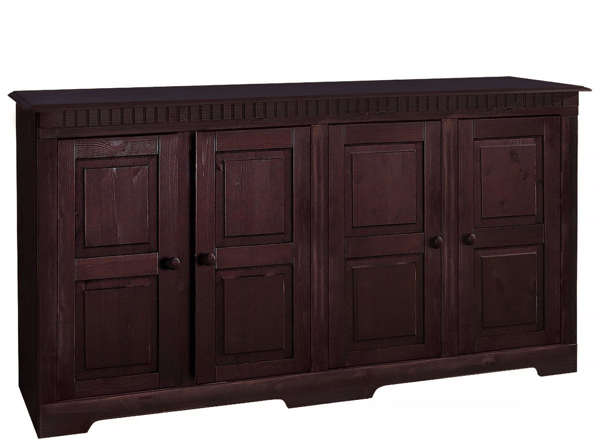 Lisa-Dressoir met 4 deuren in donker espresso