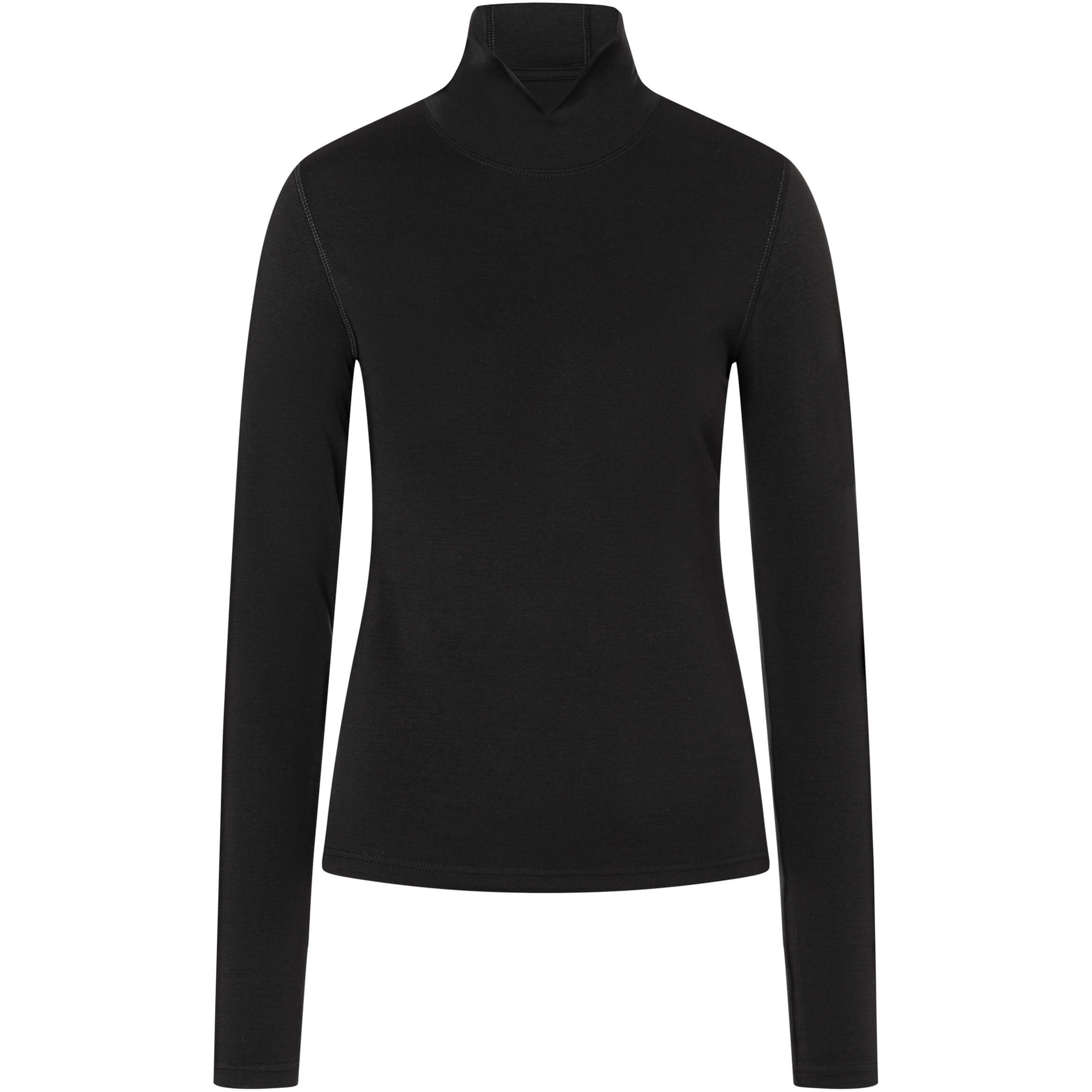 Super.Natural Lux Split Turtleneck Damen Longsleeves Merino schwarz Größe M Hautfreundlich Merinowolle