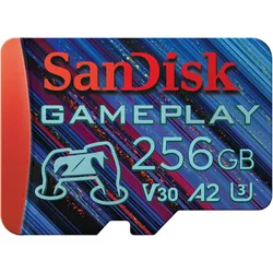 Sandisk Gameplay (256 GB, microSDXC, UHS-I), Speicherkarte, Blau, Rot