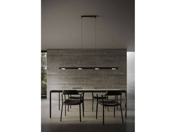 Suspension Inlay S1800 Linear, noir/doré - Light-Point LIGHT-POINT Design by Studio F.A. Porsche - Salle à manger - Aluminium