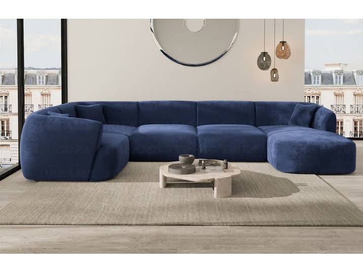 Wohnlandschaft Tabarca U-Form aus Stoff