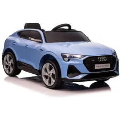Es-Toys Kinder Elektroauto Audi E-Tron, EVA-Reifen, Allradantrieb, Fernbedienung blau