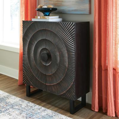 Signature Design by Ashley Fosterman Distressed Black Accent Cabinet
