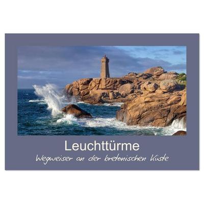 Leuchttürme - Wegweiser an der bretonischen Küste (Tischkalender 2026 DIN A5 quer), CALVENDO Monatskalender