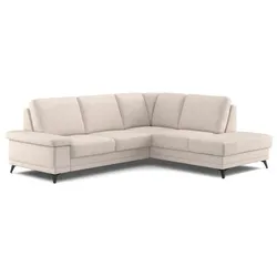 COTTA Ecksofa mit Funktion Boom Stoff Beige