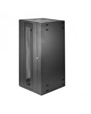 StarTech.com 26HE Wandmontage Server Rack bis zu 51cm tief Gehäuse mit Scharnier Netzwerkschrank Schrank für Rack-Gehäuse Wand montierbar Schwarz 26U (RK2620WALHM)