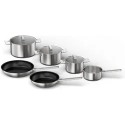 Neff Z9406SE0 6 teiliges Topfset, Pfannenset + Topfset, Silber, Schwarz
