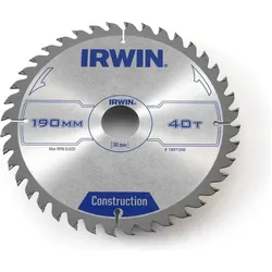 Irwin, Sägeblatt, IRW1897200 190 x 30 mm 40Teeth Kreissägeblatt mit ATB Mahlgrössen Zahn
