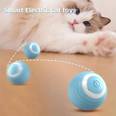 Inspired Living Automatic Rolling Cat Ball Interactive Cat Toy For Indoor Cats pink
