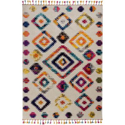 Hochflor-Teppich FLAIR RUGS "Bohemia", bunt, B:120cm H:20mm L:170cm, Kunstfaser, Teppiche, in farbenfroher Shaggy Berber-Optik