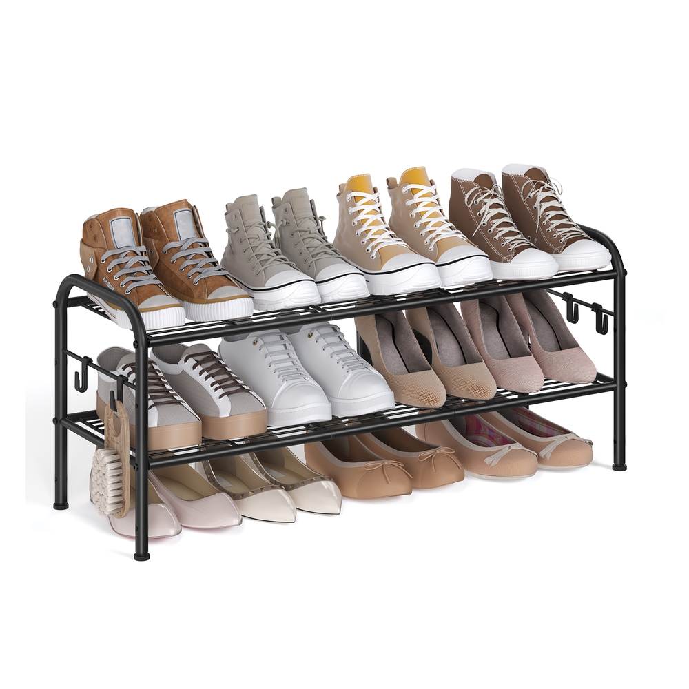SONGMICS Schuhregal mit 2 Gitterablagen für 10 Paar Schuhe LMR128B01