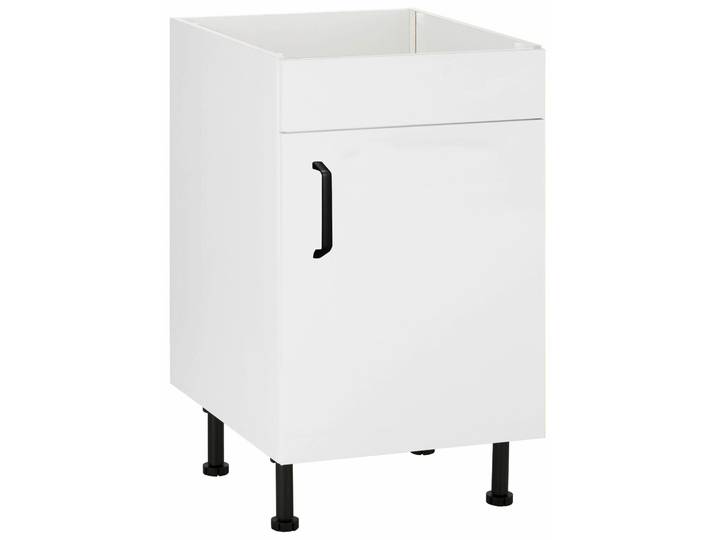 Spülenschrank WIHO KÜCHEN Simi , weiss (front und korpus: weiß), B:50cm H:86,5cm T:58cm, Schränke, Spülenschrank, 50 cm breit, mit verstellbaren Füssen, ohne Arbeitsplatte