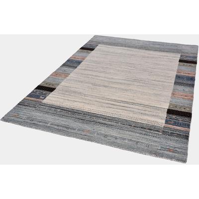 Wollteppich THEKO "Nebraska 2828, Handwebteppich", bunt, B:90cm H:10mm L:160cm, Wolle, Teppiche, reine Wolle, Gabbeh Design, handgewebt, mit Bordüre, Wohnzimmer