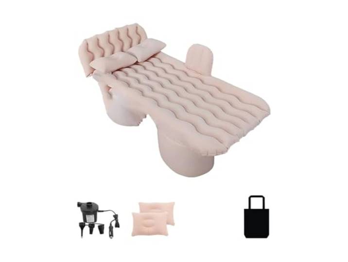 HDRTCBU Universelle aufblasbare Automatratze Luftkissenbett, Schlaf- und Ruhebett, SUV-Reisebett(Cream)