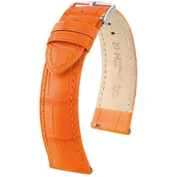 Hirsch 01028076-2-20 Uhren-Armband Duke L 20 mm Leder Orange