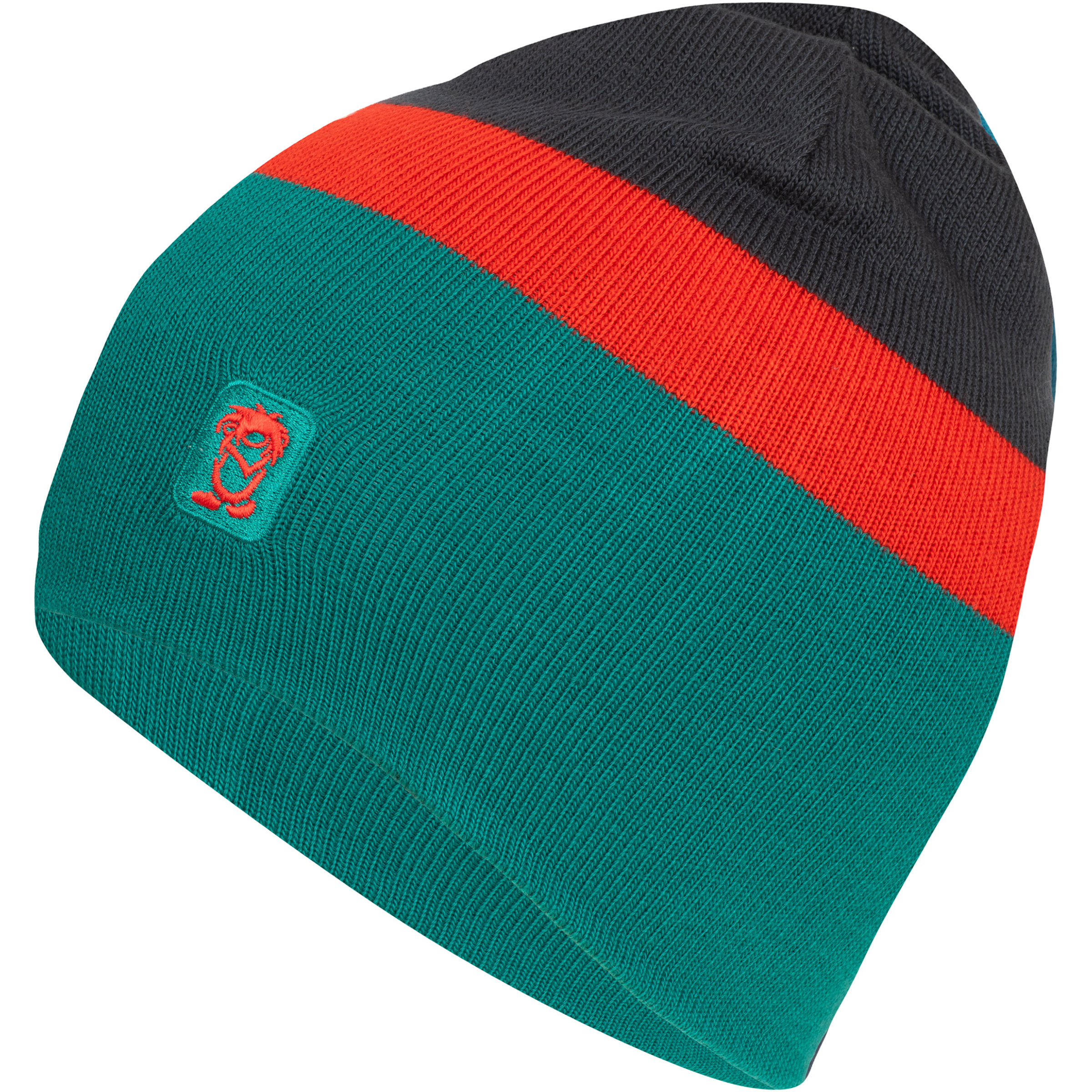 Trollkids Nordland Kinder Mützen & Beanies dark cyan-chili red-black Größe 52 Trekking Elastisch