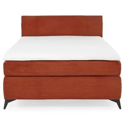 Boxspringbett Jodie 140 x 200 cm Stoff Rot