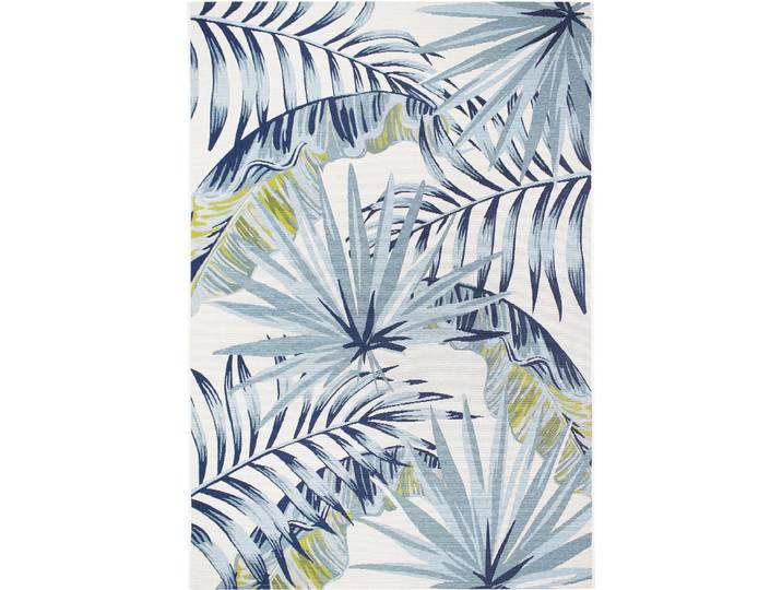 Outdoor-Teppich Amelie weiss Blumenmuster Polypropylen 160 x 230 cm