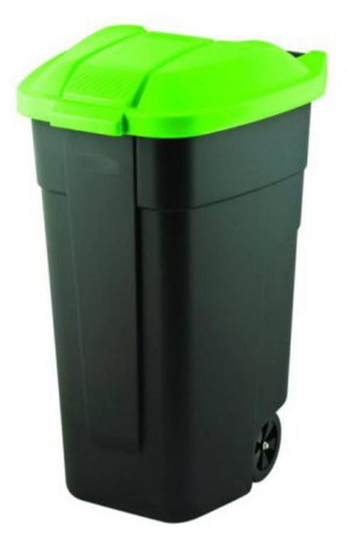 Curver Solid Rechthoekige Afvalbak 110 liter Zwart Groen Kunststof