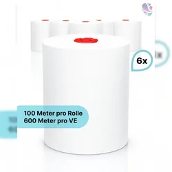 Blanc HYGIENIC Handtuchrollen 6 Rollen je SET, 2-lagig, 100m je Rolle, 100% TAD-Qualität, für Cosmos Handtuchspender : Verpackungseinheiten - 1 Set