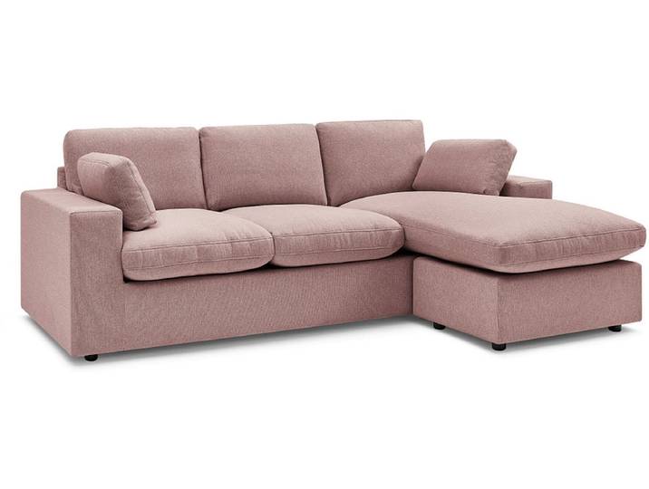 Ecksofa BOBOCHIC BELAIR Stoff rosa