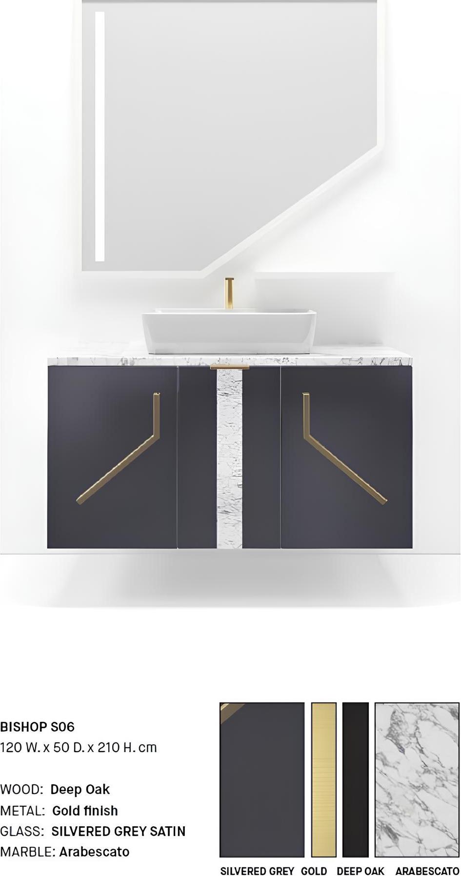 Grau Badezimmer Waschbecken Armaturen Badezimmer Möbel Italien Stil Waschbecken