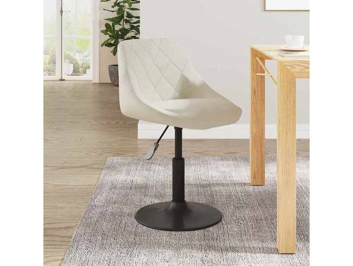 Tabouret de pub - Tabouret de bar moderne - siège comptoir - Crème - Velours - 46x44x(62 5-77 5) cm @60198