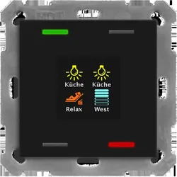 MDT KNX Taster 4-fach Smart 55 schwarz matt BE-TAS550406.01