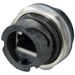 RJ45 EBG IKS - RJ45 Einbaugehäuse, Kupplung, geschirmt, sw