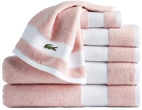 Lacoste Sport Stripe 6-Piece Supima 100% Cotton Bath Towel Set - 2 Bath Towels, 2 Hand Towels, 2 Washcloths