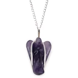 Gemstone Guardian Angel Pendant - Amethyst