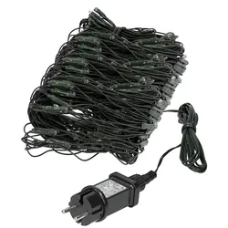 ECD Germany LED Lichternetz 3x1,5 m 320 LEDs Warmweiß IP44 Innen/Außen Weihnachtsbeleuchtung Lichterkettenvorhang