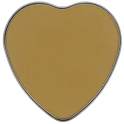 5 x Vanille-Duftkerze in goldener herzförmiger Metalldose