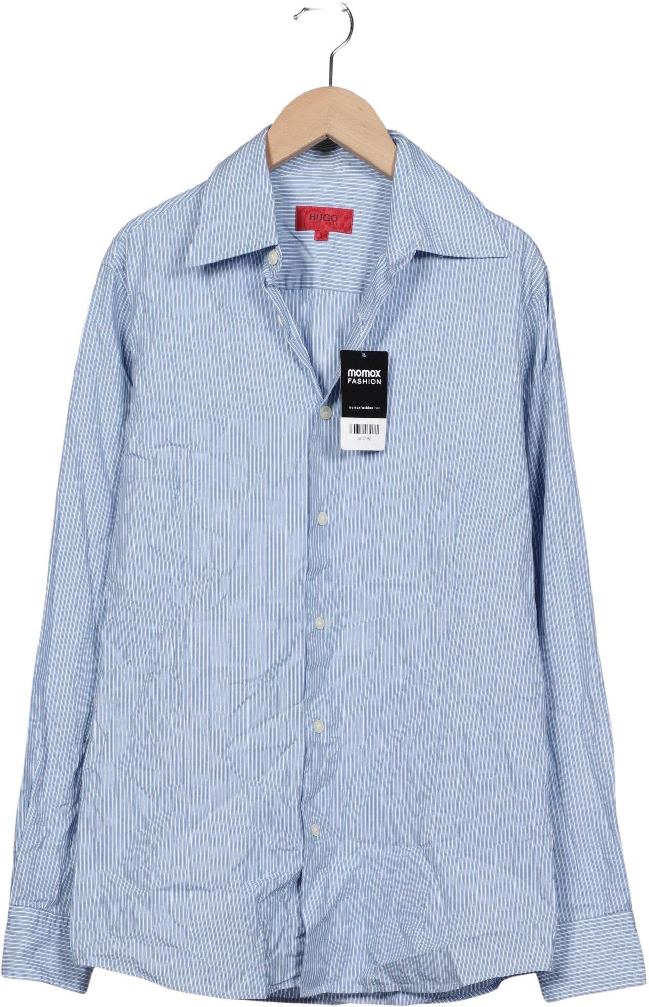 Hugo by Hugo Boss Herren Hemd, Blau, Gr. S, Baumwolle - Second Hand